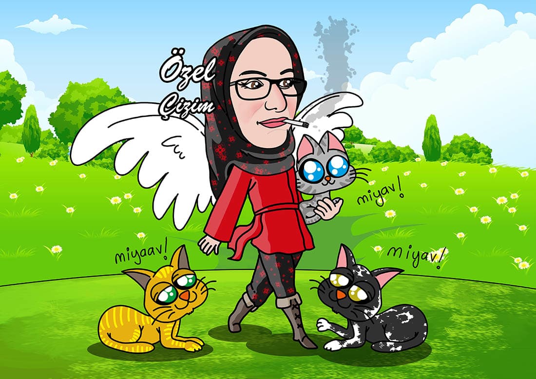 Arkadaşa Özel Doğum Günü Hediyesi Karikatürü H, DG, Arkadaşa hediye, kız arkadaşa hediye, Özel hediye, Farklı Hediye, Hediye karikatür, Karikatür portre, Karikatür, Kişiye özel hediye, Hediye fikirleri, arkadaşa hediye fikirleri,