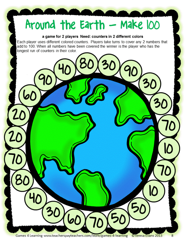 Fun Games 4 Learning: Earth Day Math Fun