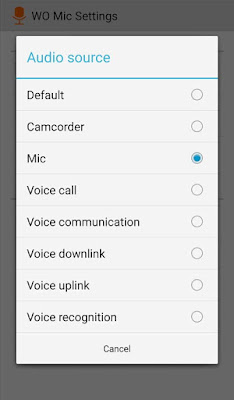  Audio Source - enabled your Mic