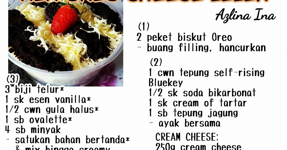 Resepi Pilihan Mama Kek Oreo Cheese Leleh
