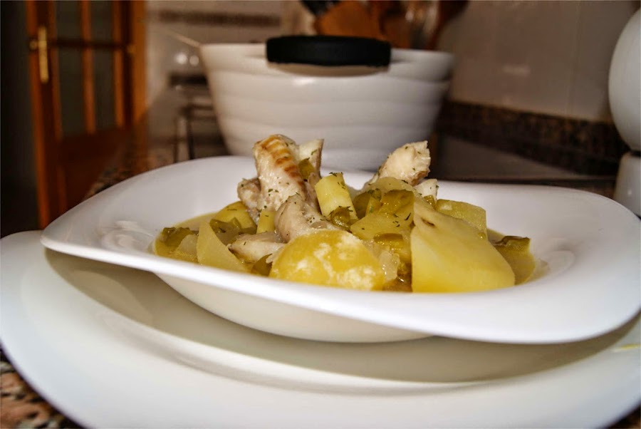 Abadejo con patatas paso 7