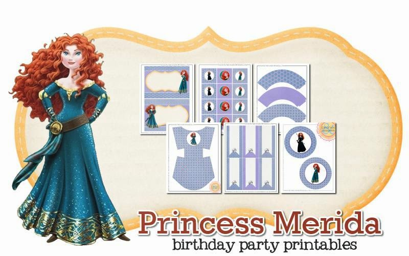 Imprimible gratis de Mérida - Fiesta de princesas