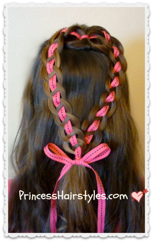 ribbon heart hairstyle