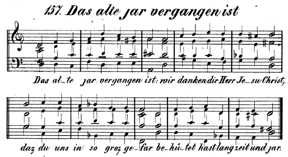 HYMNOGLYPT Das alte Jahr vergangen ist* Original Tune