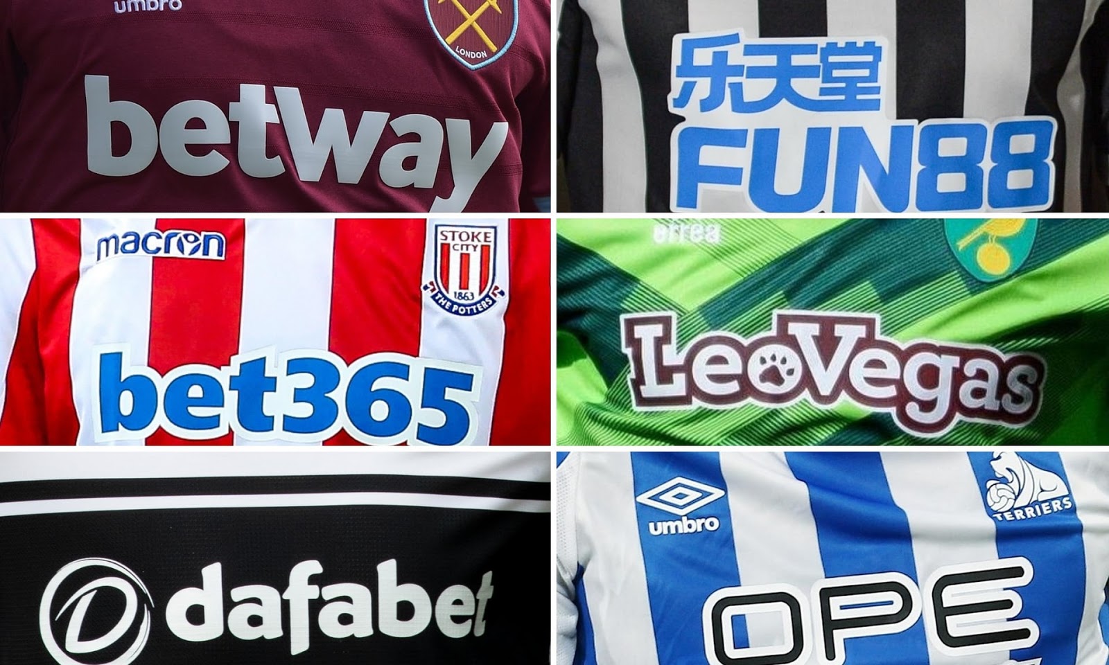50 Percent of EPL Jersey Sponsors Are Now Betting Companies