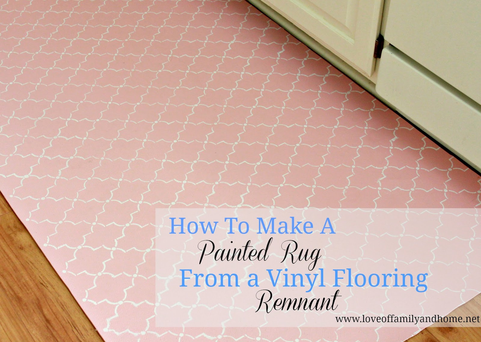 How To Paint A Rug Using Vinyl Flooring.... - Love of Family & Home