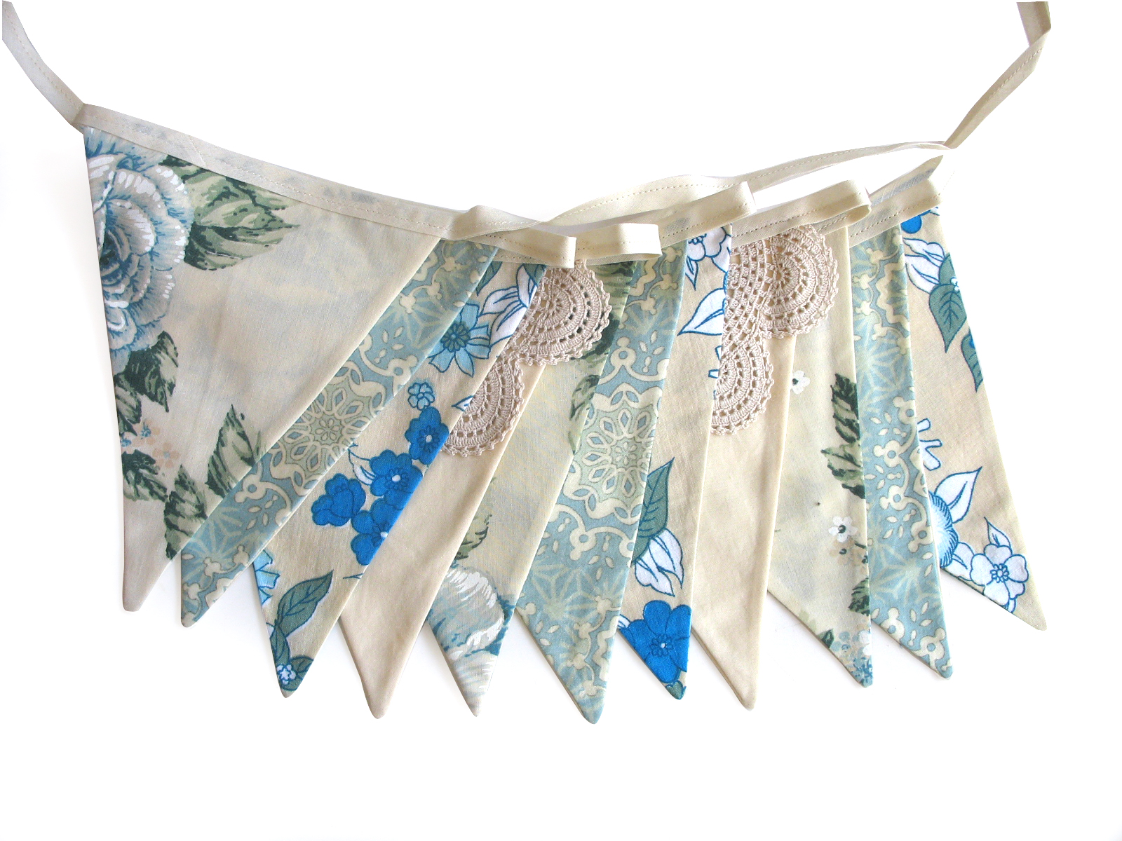 MerryGoRound Handmade More Retro floral Vintage Flag Bunting added