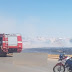 Corpo de Bombeiros controla incêndio acidental próximo a UPA em Luis Eduardo Magalhães