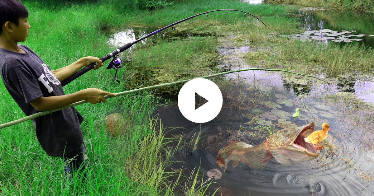 New Awesome Fishing Amazing!!! Children With Baby Duck Lure Fishing
