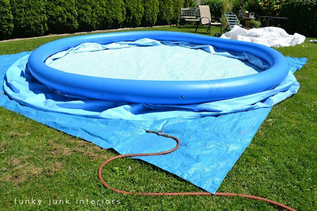 How to set up an inflatable pool. Includes how to smooth the ground, what to place the pool on, inflate the top, fill with water and more tips!