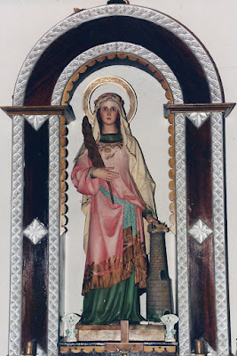 Santa Bárbara en la capilla de Pando, Ribadesella