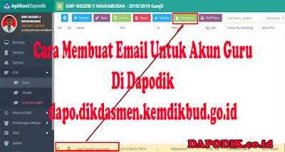 Cara Membuat Email Untuk Akun Guru Di Dapodik dapo.dikdasmen.kemdikbud.go.id
