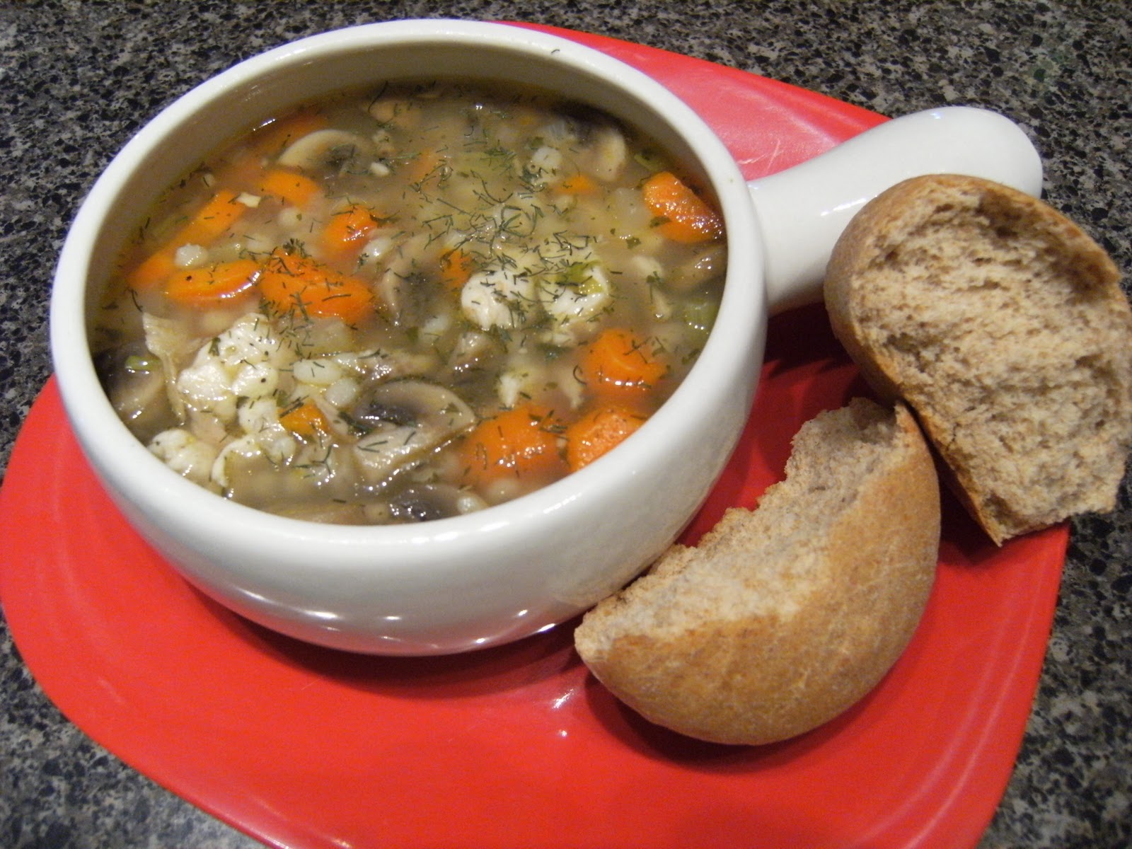 Queen of the Easy Meal Chicken Mushroom Barley Soup