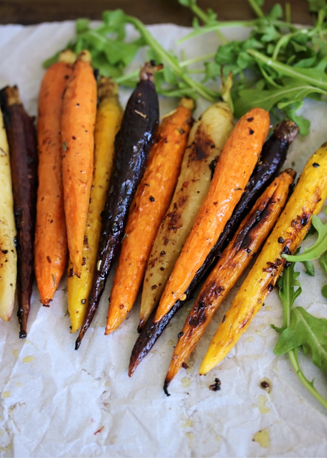 Just Jessie B Balsamic Roasted Rainbow Carrots Paleo, Whole30