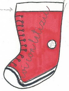 Calze della befana fai da te personalizzate Cartamodello Calza Befana All Star christmas stocking