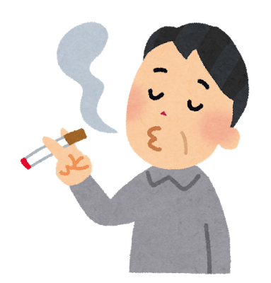 煙草を吸っている人のイラスト