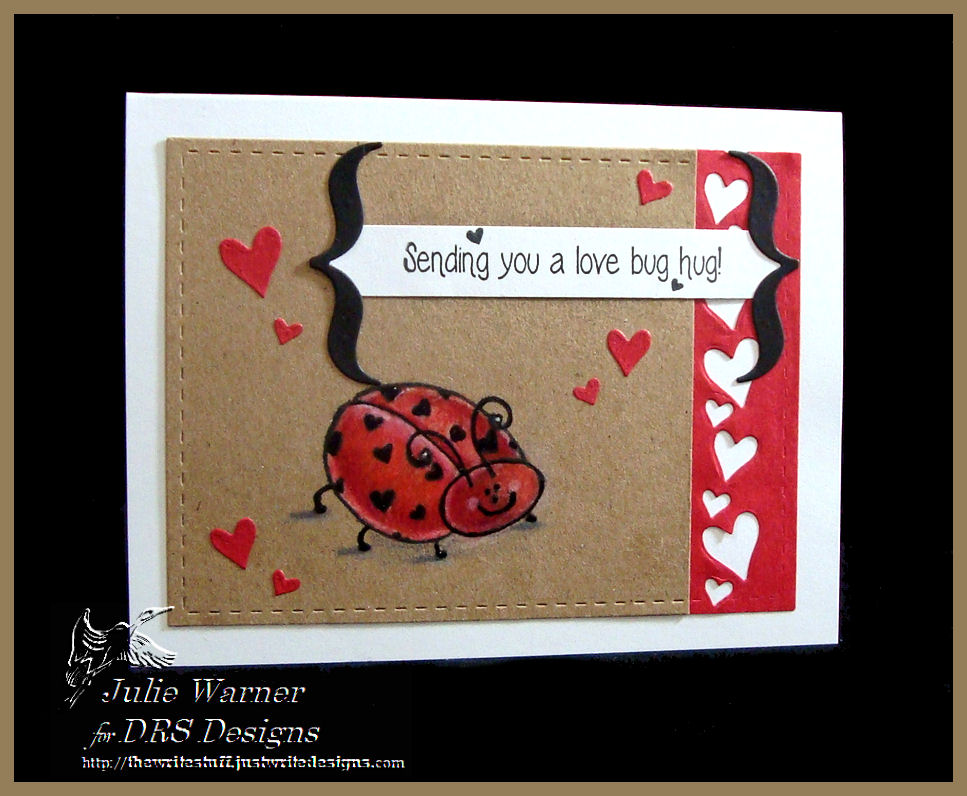 Scattered Hearts Rubber Stamp By DRS Designs