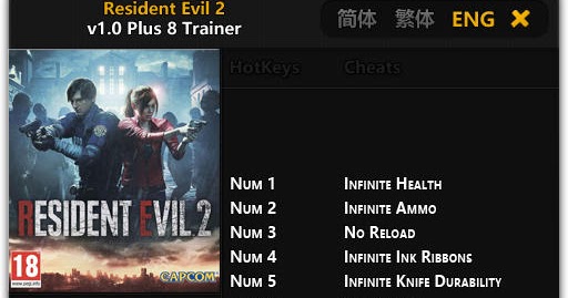 Resident Evil 2 Trainer Resident Evil 2 Trainer
