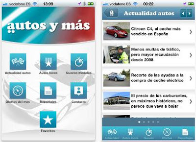 Autos y más, aplicacion gratis para iPhone sobre el mundo del motor