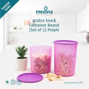 Azalea Snack Container Round Set (Set Of 2) Purple