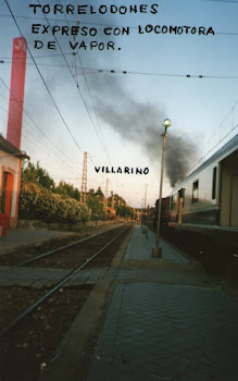 Tren Expreso con Loc. de vapor a su paso por Torrelodones ,Madrid