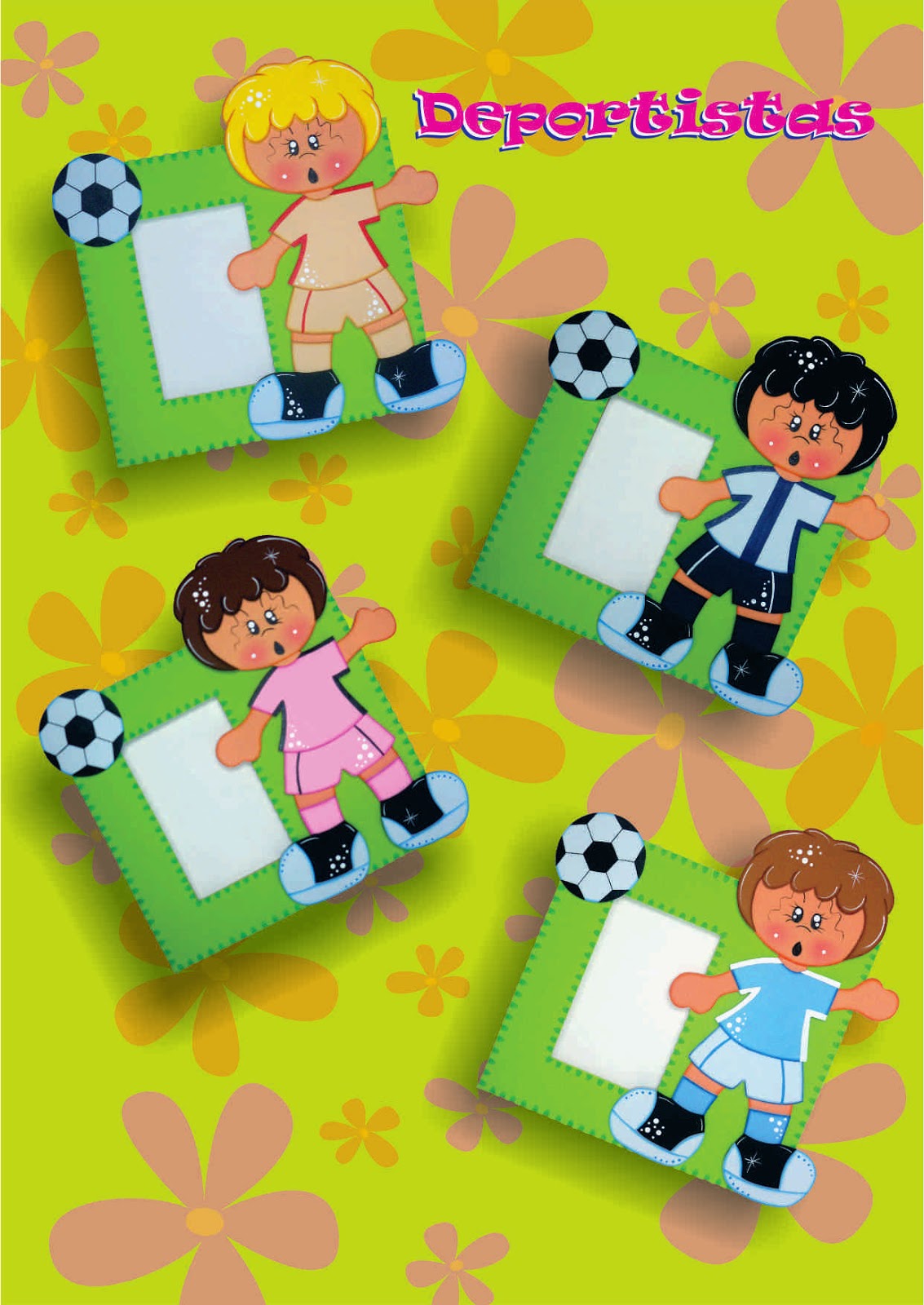 Manualidades en Foami Miss Dorita Molde de Portafoto Futbolista