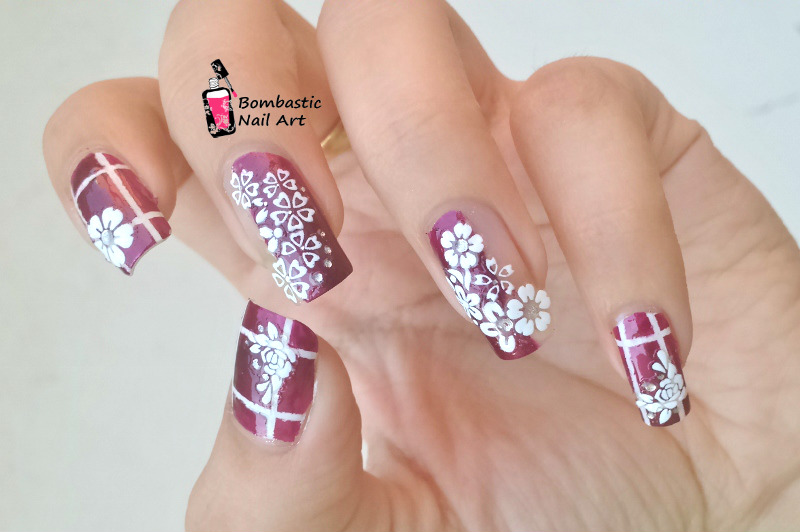 White Flower Adhesive Nail Stickers Nail Art Uk