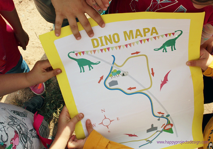 picnic dino party: dino map