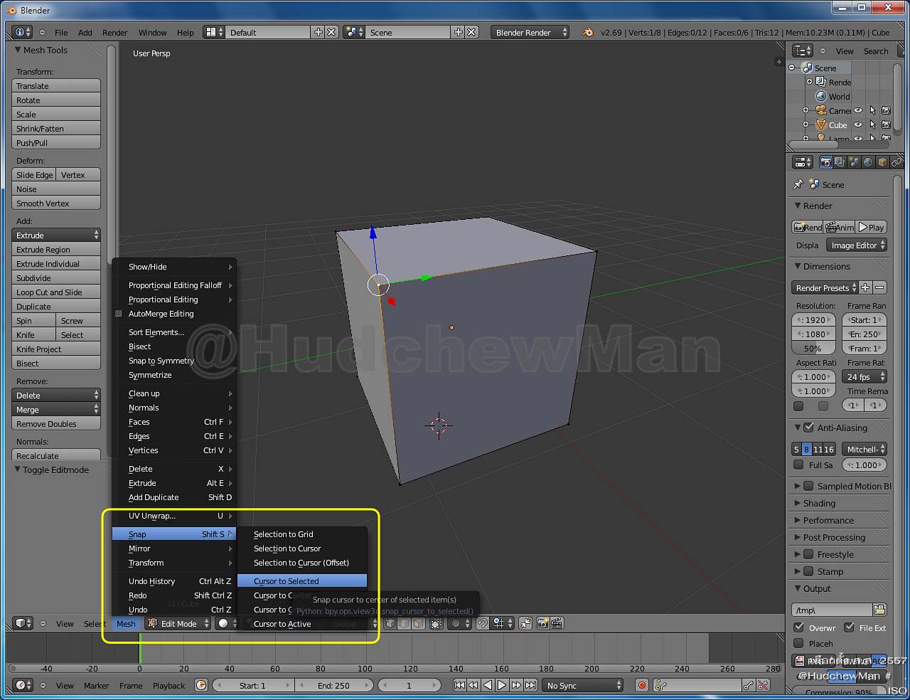 Blender Diary การตั้งจุดอ้างอิงของวัตถุ (Object Origin)