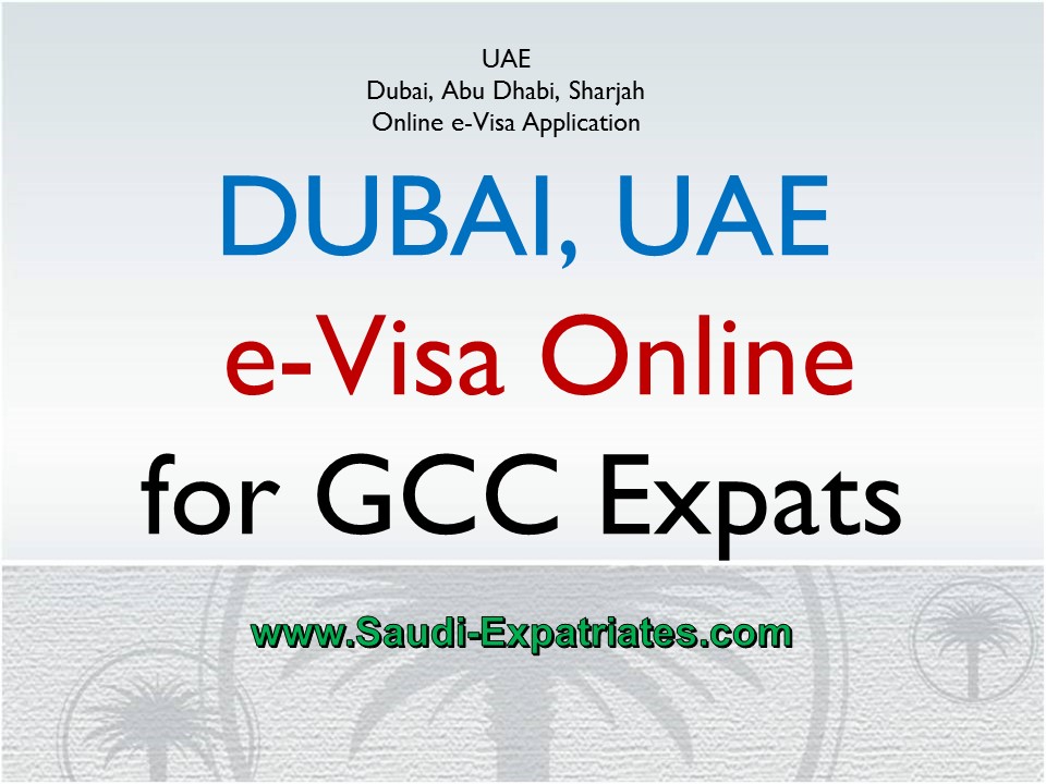 Dubai visa for gcc residents