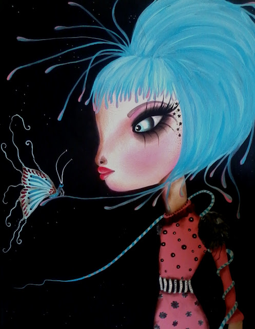 "Silly Dreamz"  11 x 14  Acrylics on Canvas by Dottie Gleason