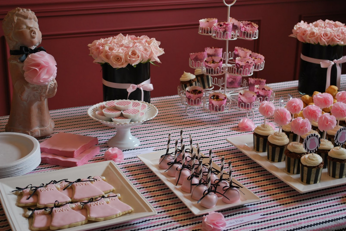 dazzling, Pink and Black Baby Shower by Goosie Girl