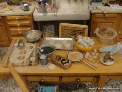 miniature kitchen at Chinese Historical Society of America museum in a Julia Morgan building in Chinatown San Francisco