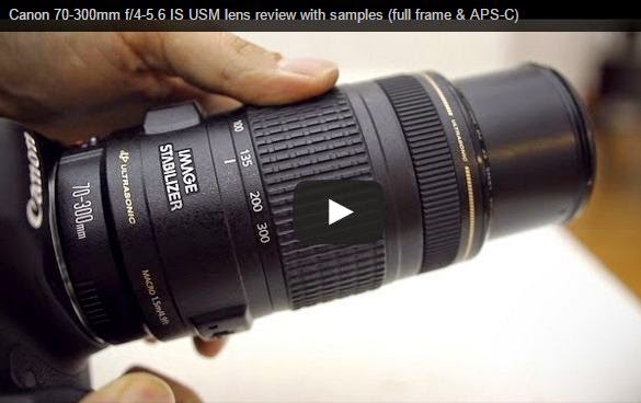 Canon EF 70-300mm f/4-5.6 IS USM lens review - YouTube Video