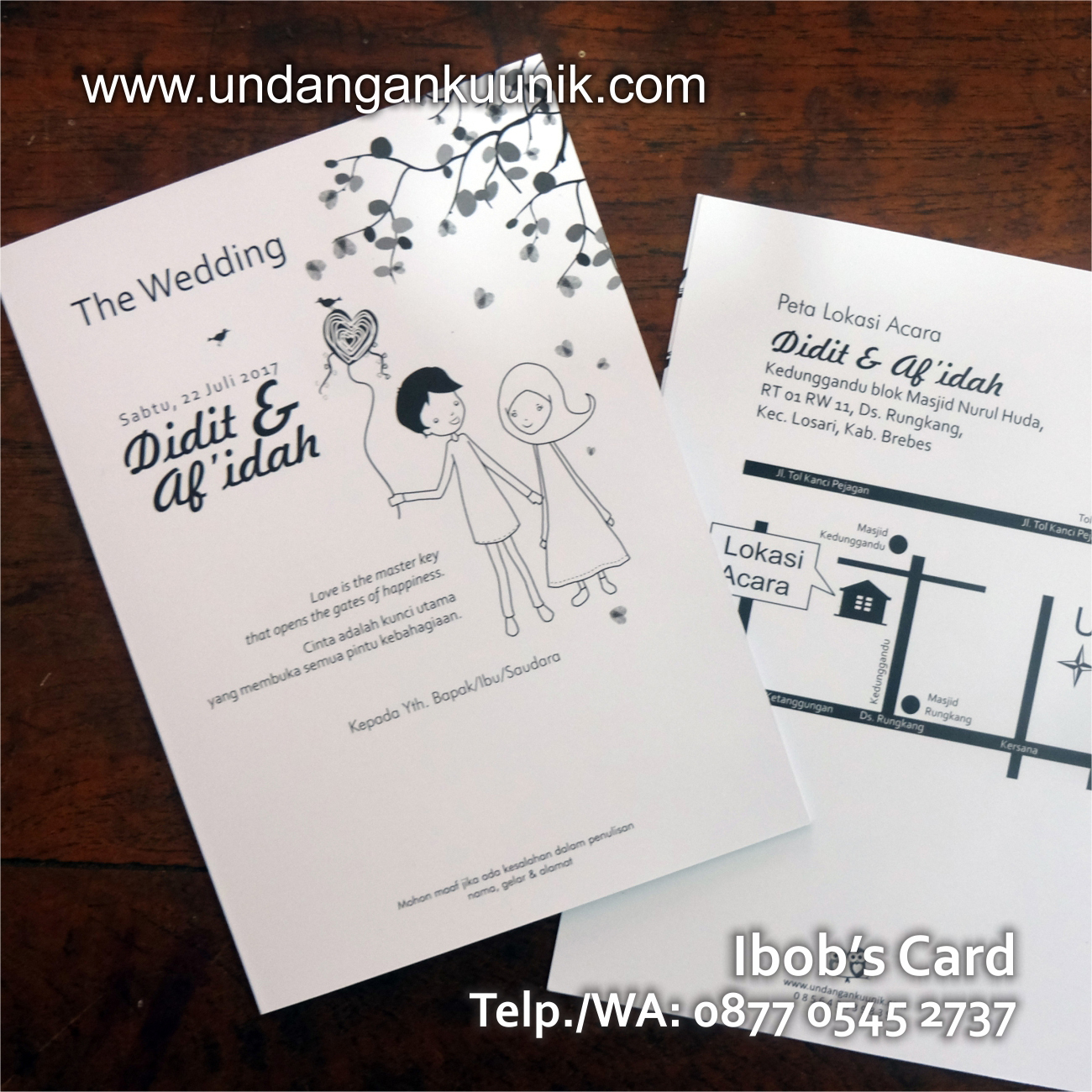 undangan nikah unik lucu / undangan nikah simpel elegan