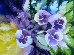 watercolor painting negative flower which