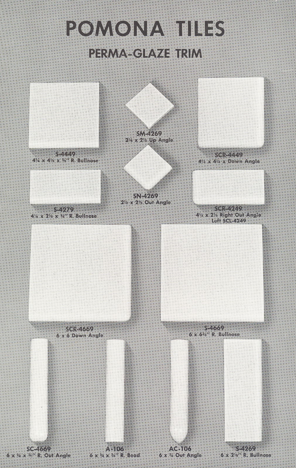 Old photos of architecture Complete 1954 Pomona Tile Manufacturing catalog