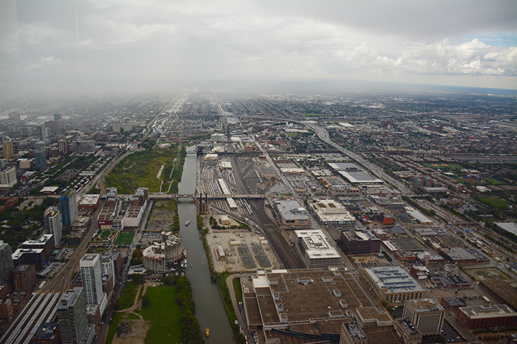 Views from the Willis Tower Sky Deck; Chicago Views from the Willis Tower Sky Deck; Chicago