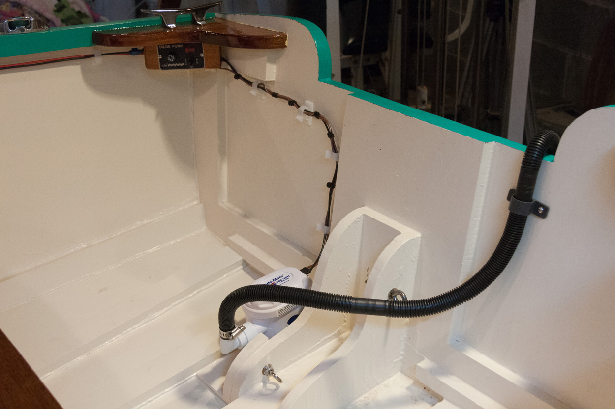 Michael S Boatbuilding Blog Bilge Pump Installed