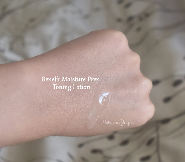 Benefit Moisture Prep Toning Lotion Swatch