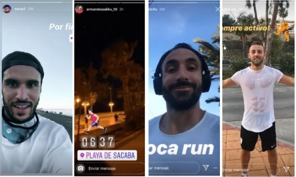 Málaga, varios jugadores ya entrenan en la calle