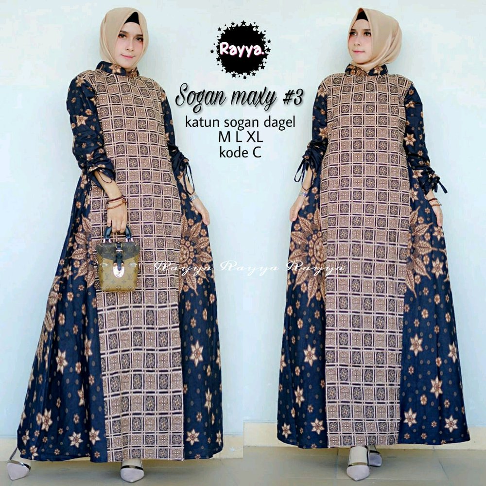 23 Model Baju Gamis Batik Kombinasi Sifon Cantik Terbaru dan Terpopuler
