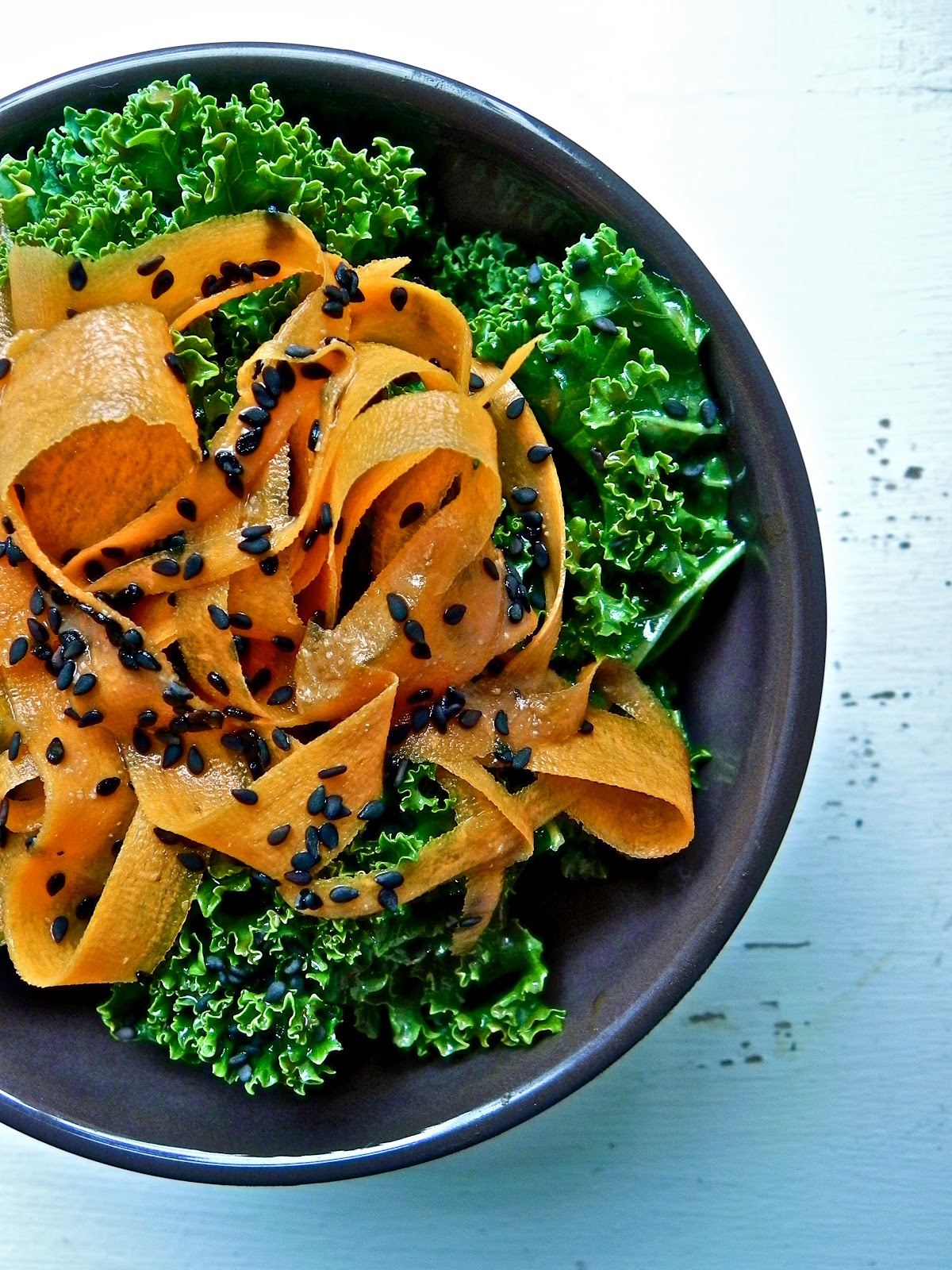 The Rosiest Cheeks Raw Kale & Carrot Salad