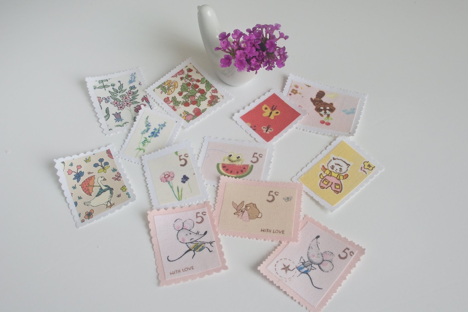 Stitching Notes: Tutorial: Cute Fabric Stamps
