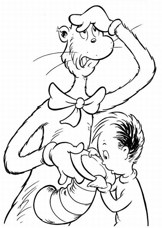 Picture of dr. Seuss Hat Coloring Pages title=