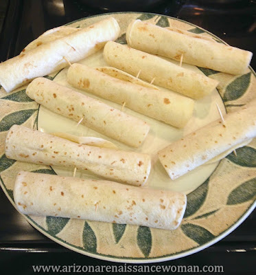 Nectarine Rolled Tacos - After Assembly