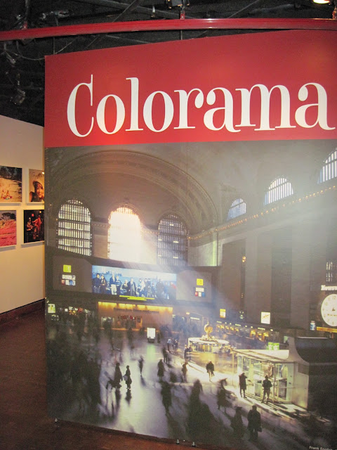 Old New York featured Coloramas displayed under this sign at Grand Central Station