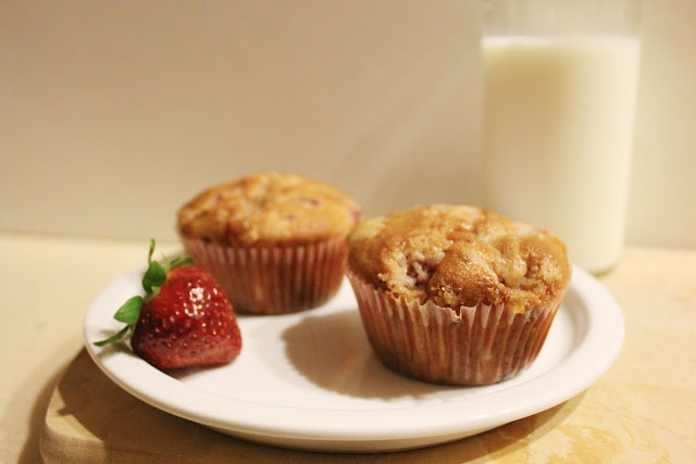 strawberry and white chocolate muffins Love and Whimsy