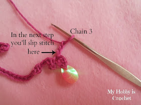 Sequined Crochet Trim/ Necklace Oriental Spirit - Free Pattern + Tutorial