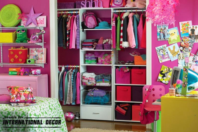 small child's room design,how to save space,kids built in shelving closet
